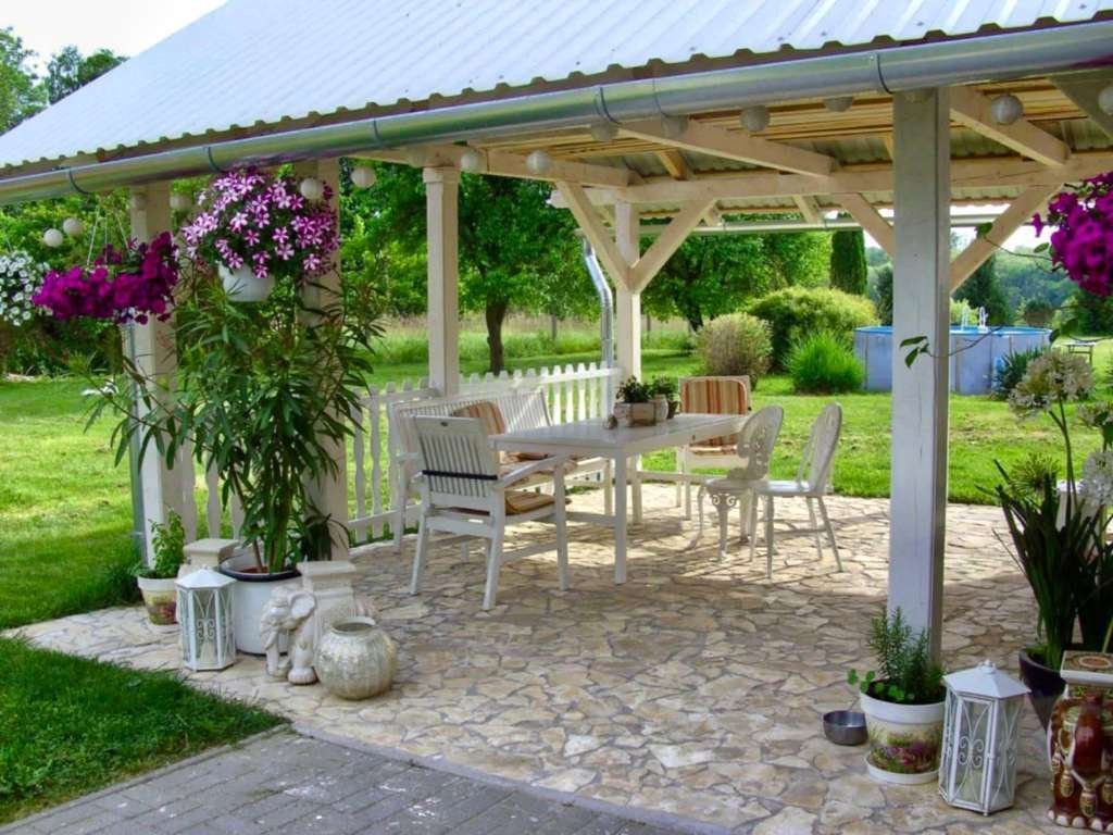 Exklusiv: Mediterrane Naturstein-Terrasse mit überdachter Wohlfühl-Lounge - Ihr privates Urlaubsparadies vor der Haustür!