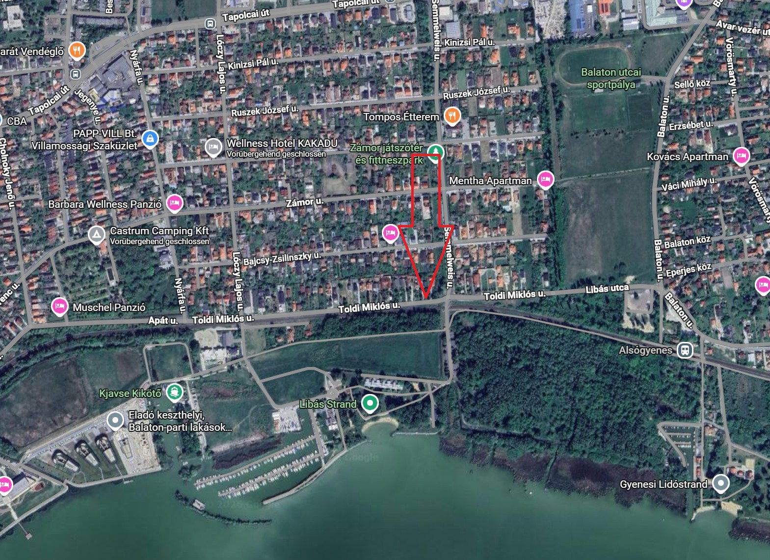 Keszthely: Építési telek a Balaton közelében 