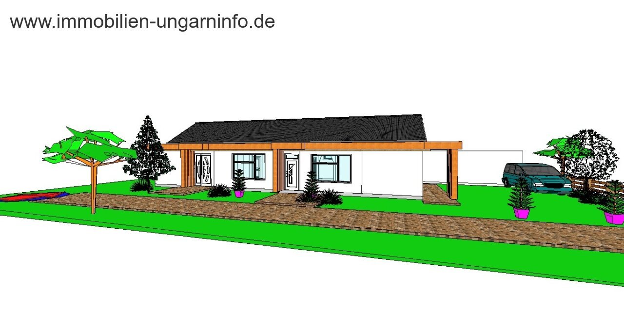 Somogy Vármegye: Im Bau befindliches Einfamilienhaus in einer Kleinstadt in der Nähe des Plattensees zu einem günstigen Preis zu verkaufen 