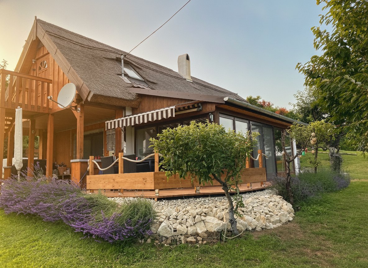 Cserszegtomaj: Nádtetős ház szerelmeseknek nemesi helyen, panorámás balatoni kilátással Cserszegtomaj: Nádtetős ház szerelmeseknek nemesi helyen, panorámás balatoni kilátással